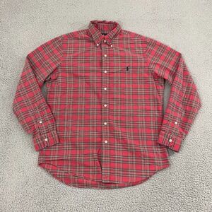 Ralph Lauren Shirt Men M  Red Plaid Preppy Button Down Long Sleeve